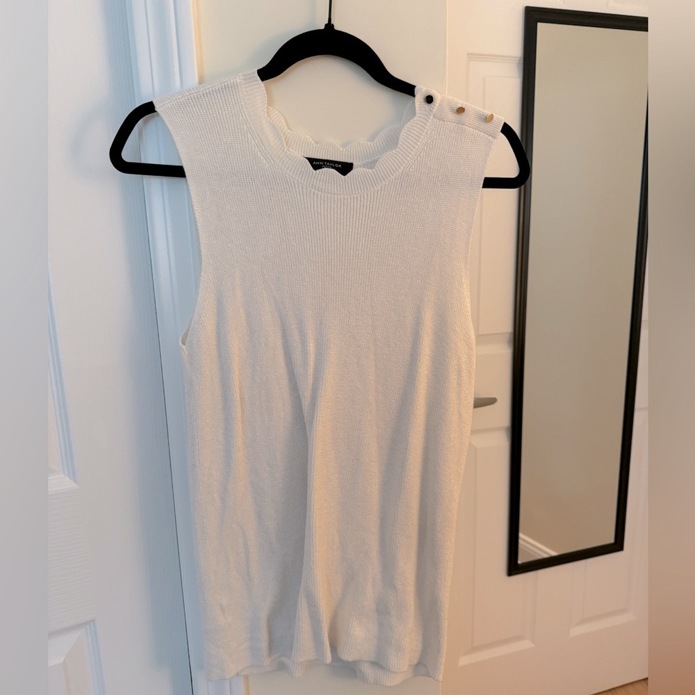 Ann Taylor Scalloped Top